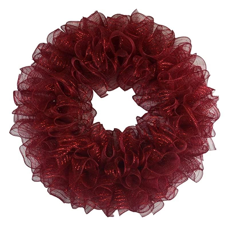 Burgundy Plain Wreath Base Already Made – Premade Starter Wreaths