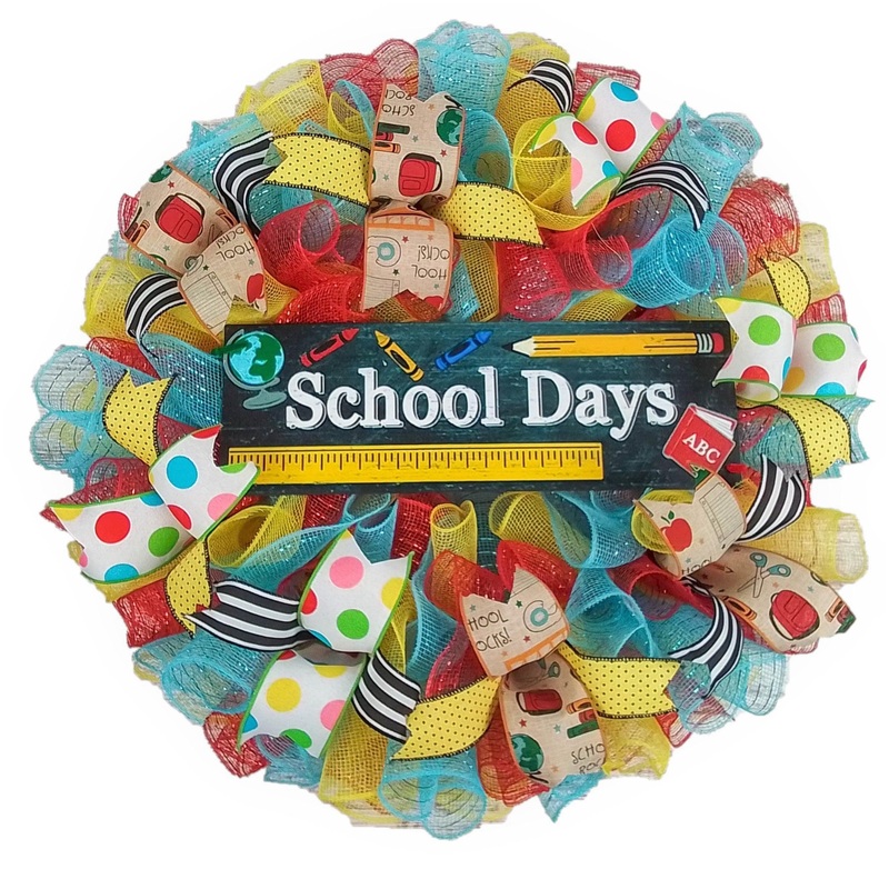 End of the Year Teacher Gift, School Days Wreath