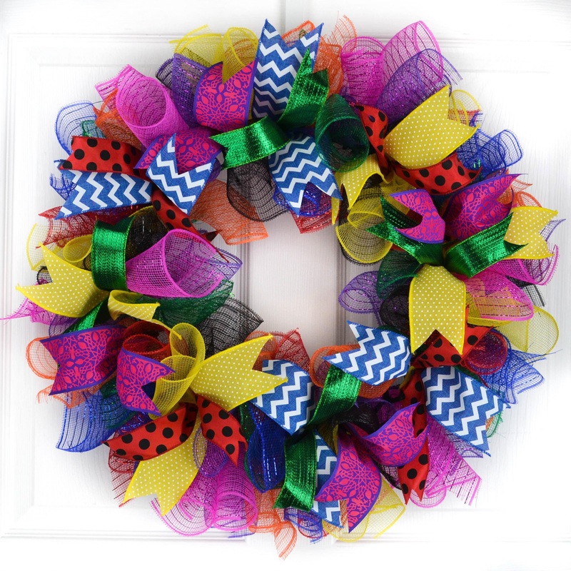Teacher Appreciation Decor, Classroom Door Wreath No Centerpiece