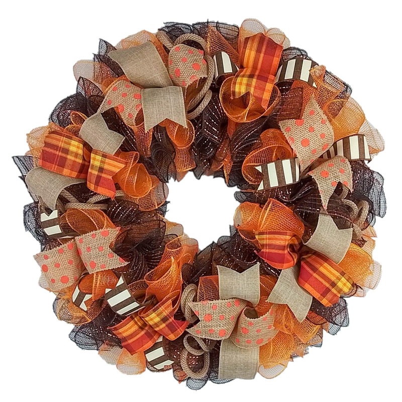 Fall Wreaths Ideas | Fall Wreaths for Sale | Thanksgiving Wreath : F3 No centerpiece