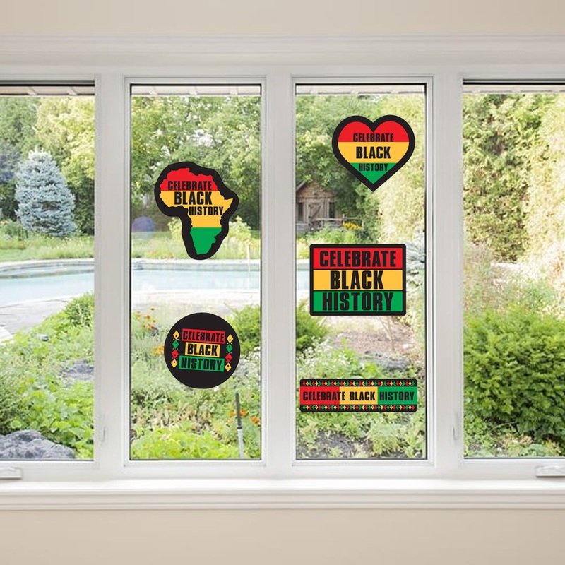 Celebrate Black History Window Sticker Clings – Sheet of 5