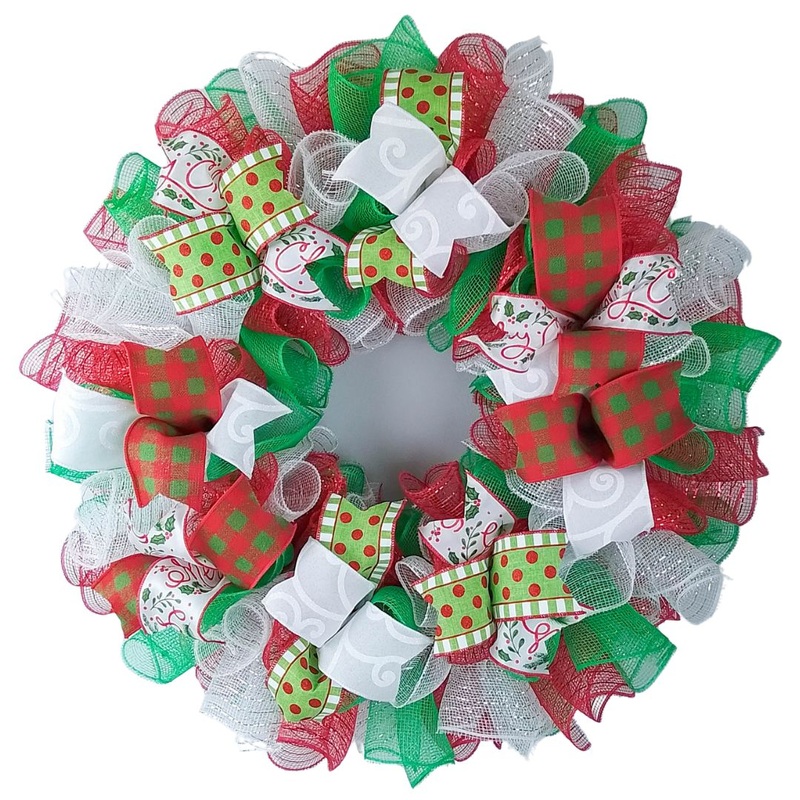 Christmas Wreath, Holiday Home Decor, Handmade Festive Decoration No centerpiece