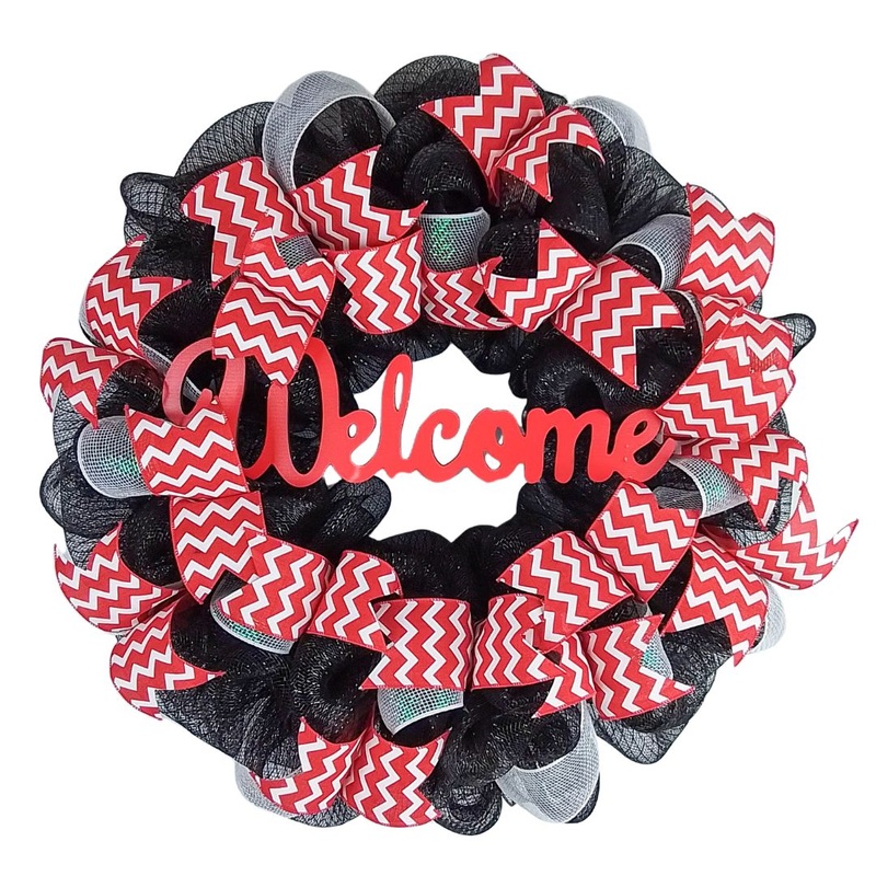 Customizable Color Wreath, Birthday Gift for Mom, Front Door Decor No Centerpiece