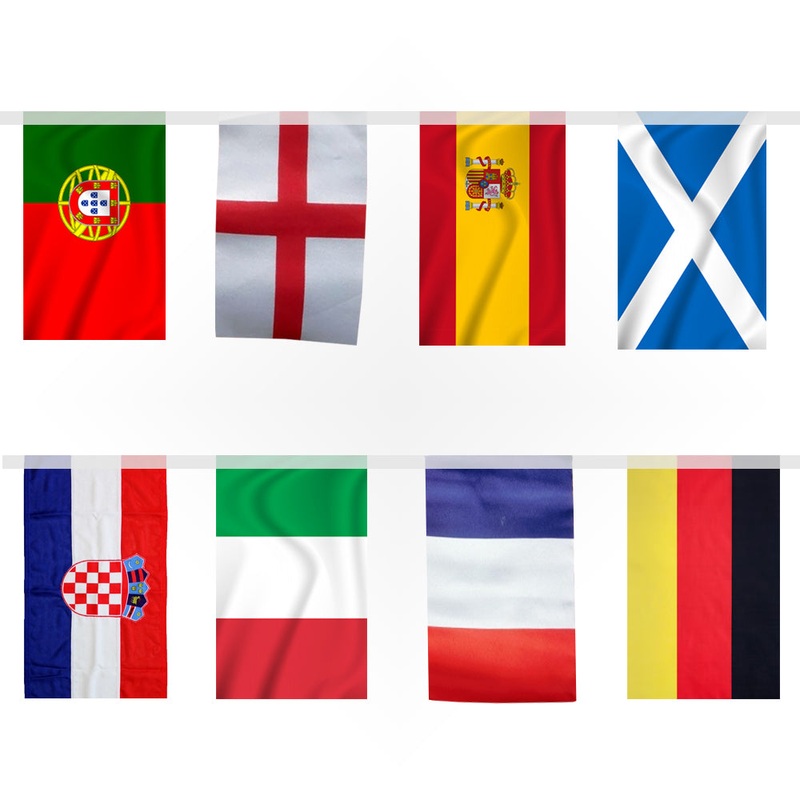 Euro Football Countries Fabric Bunting – 24 Flags – 8m