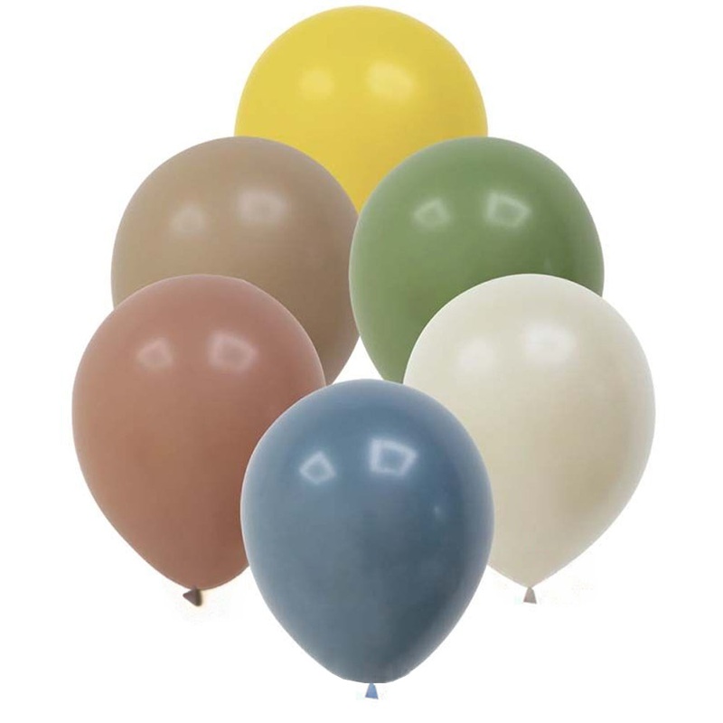 Muted Tones Vintage Colours Latex Balloons – 12″ – Pack of 15