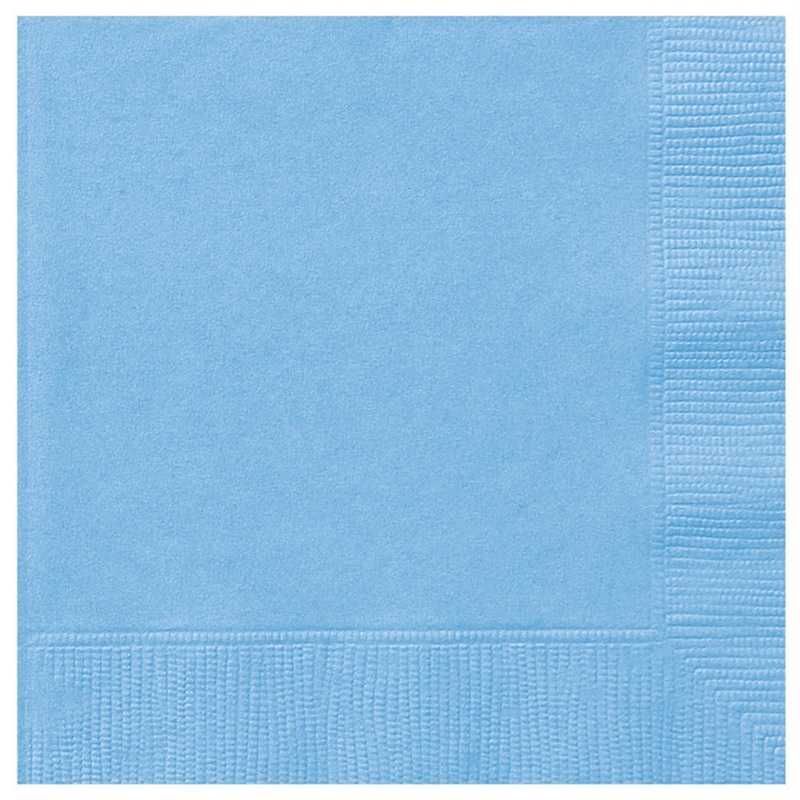 Pale Blue 2 Ply Luncheon Napkins – Pack of 20 – 33cm