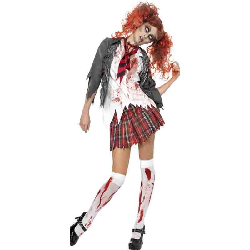 Zombie Schoolgirl Costume Large