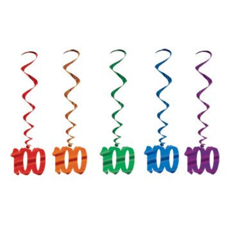 100th Number Whirls – Pack of 5