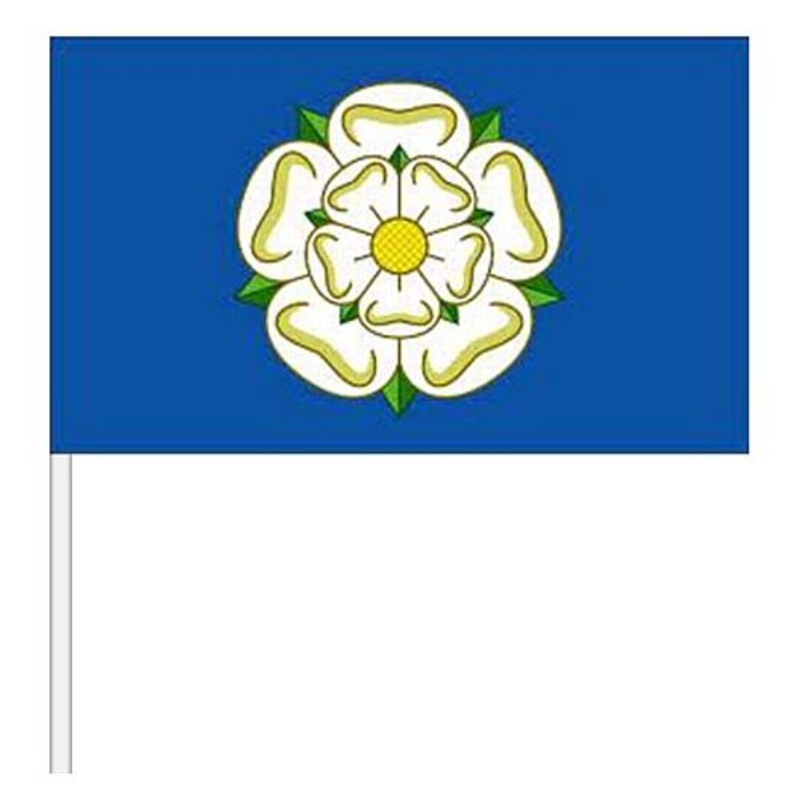 Yorkshire Rose Small Cloth Hand Flag – 9″ x 6″
