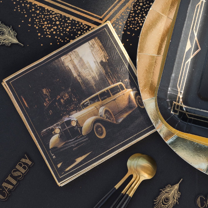 1920’s Gatsby Paper Napkins – 33cm – Pack of 20