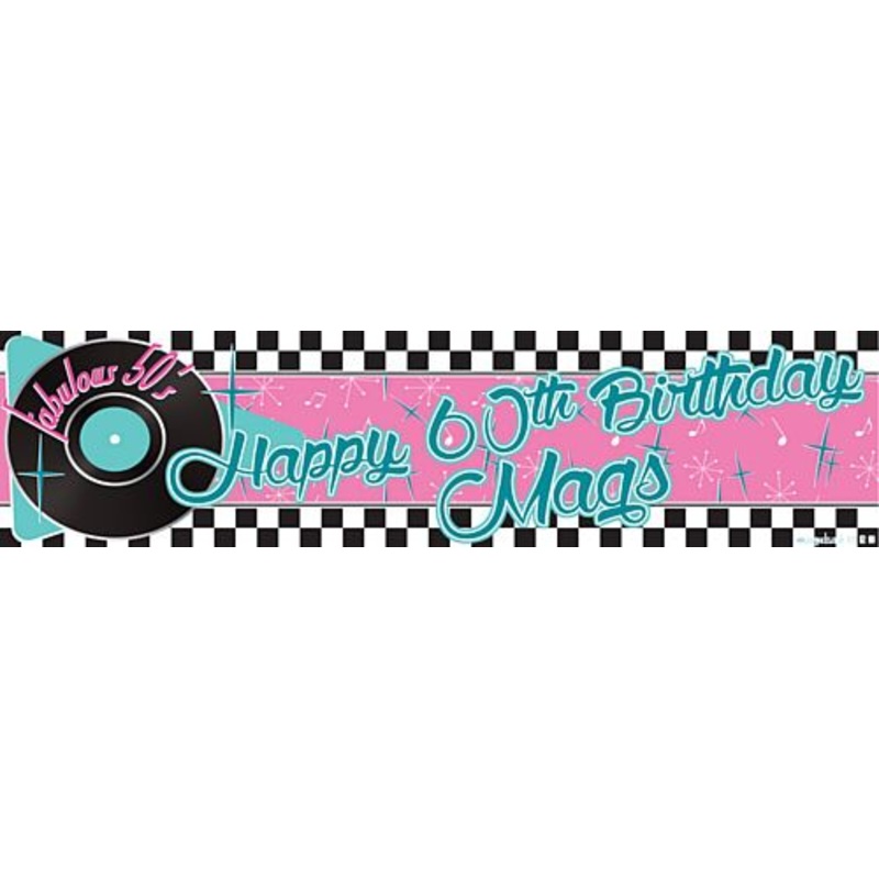 1950’s Personalised Banner – 1.2m