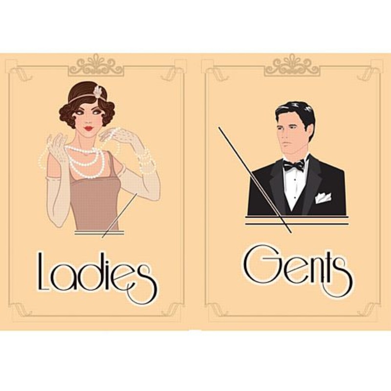 1920’s Themed Toilet Signs – Ladies & Gents