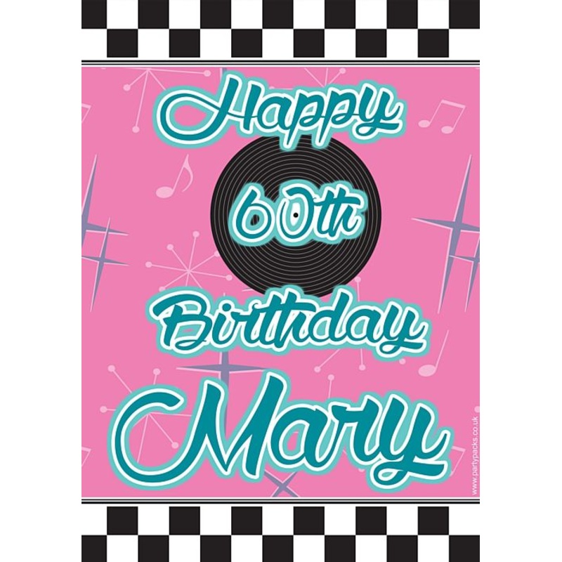 1950’s Personalised Poster- A3