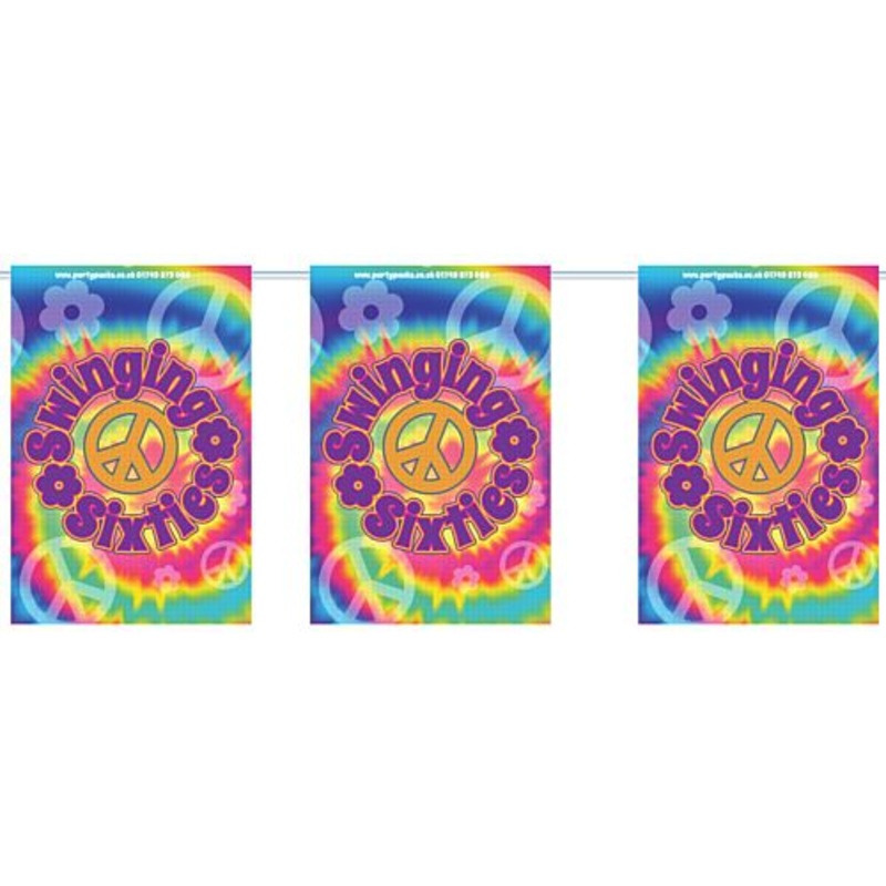 1960’s Themed Flag Bunting – 2.4m