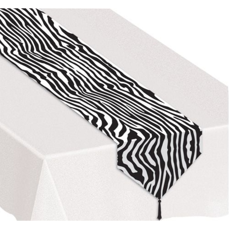 Zebra Print Paper Table Runner – 1.83m