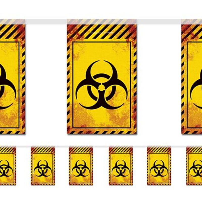 Zombie Biohazard Flag Interior Bunting – 2.4m