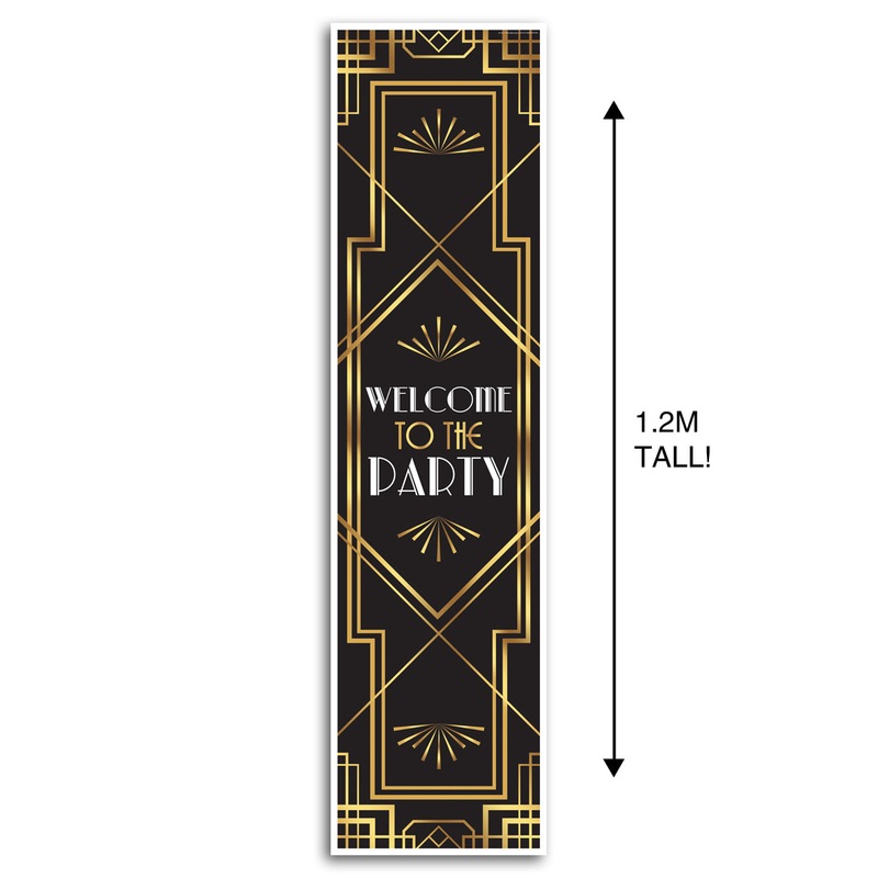 1920’s Style Welcome to the Party Portrait Wall & Door Banner Decoration – 1.2m