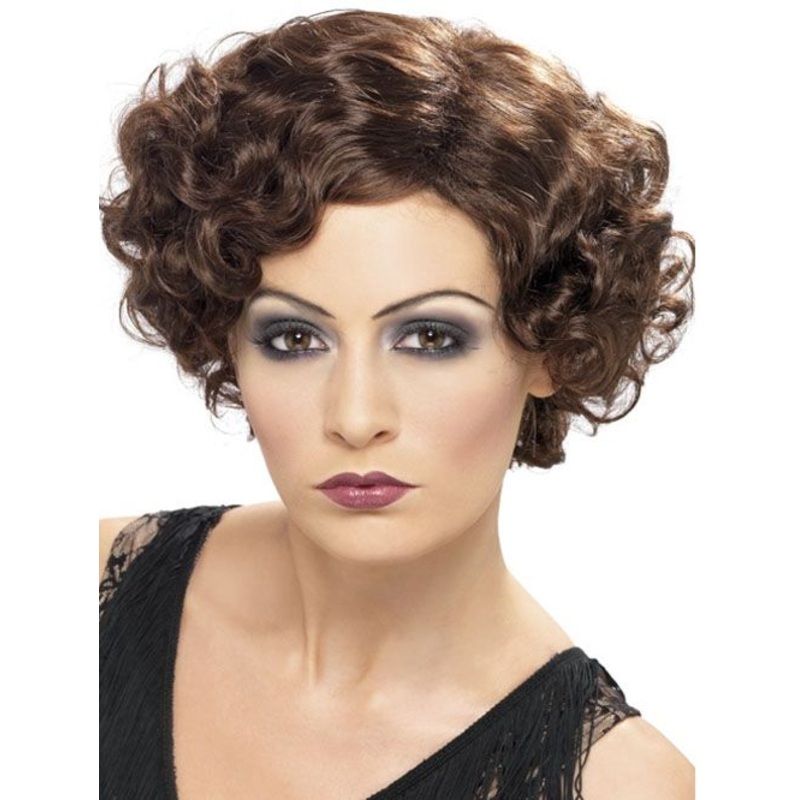 1920s Flapper Wig, Brown