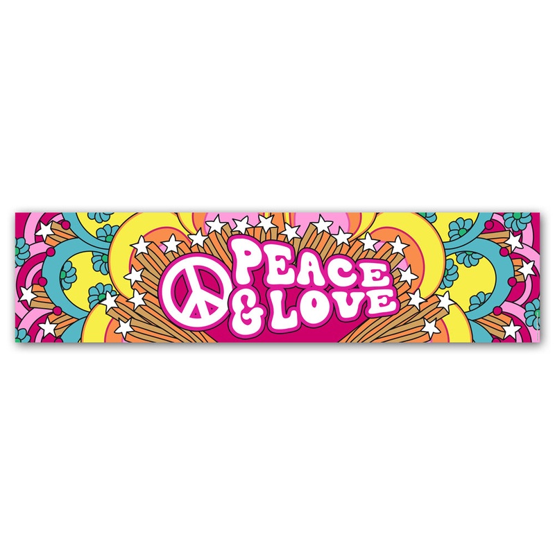 1960’s Hippie ‘Peace & Love’ Banner Decoration – 1.2m