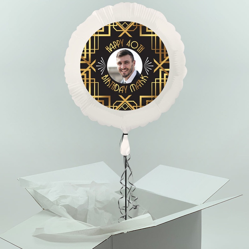 1920’s Gatsby Inflated Personalised Photo Balloon in a Box