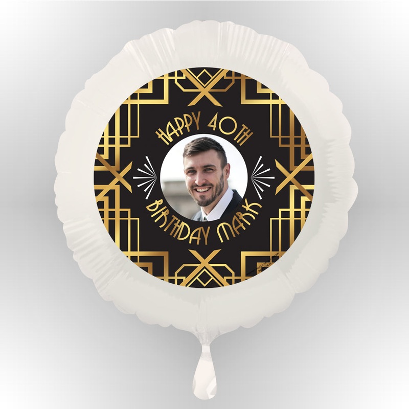 1920’s Gatsby Personalised Photo Balloon (Not Inflated)