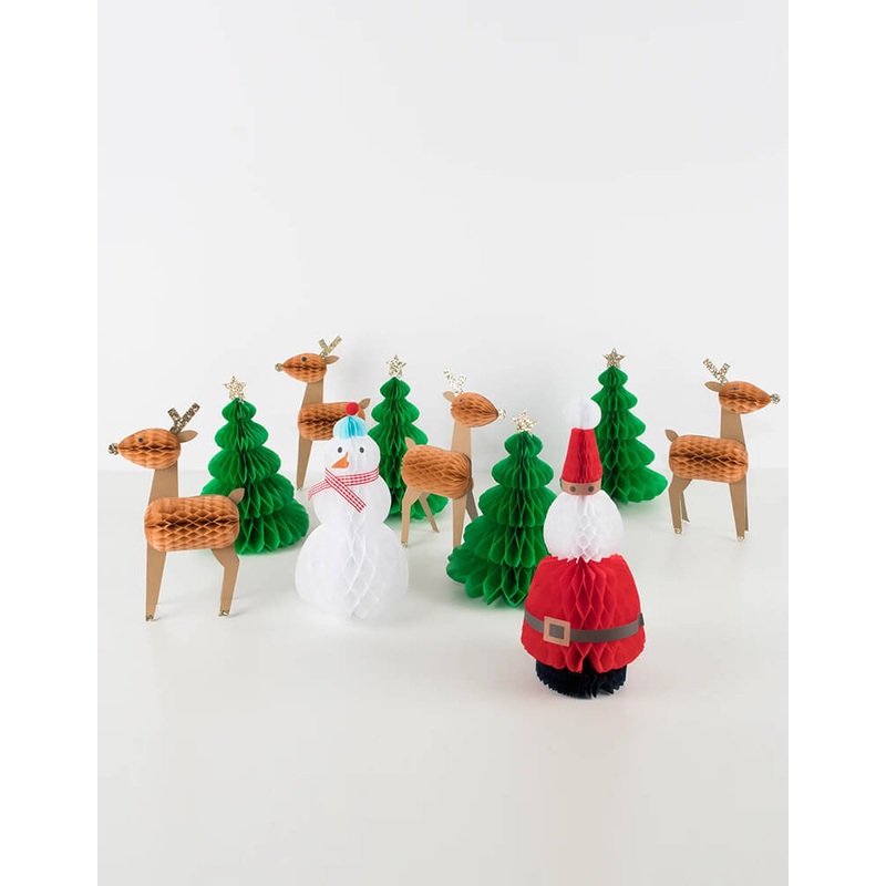 Honeycomb Christmas Characters (Set of 10)