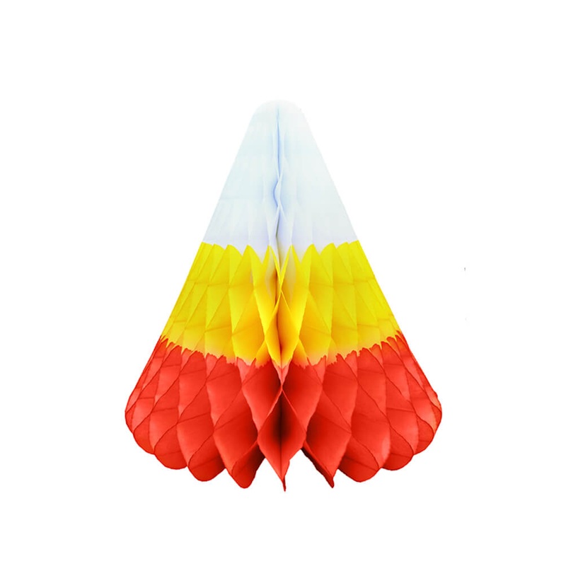 Candy Corn Honeycomb Decoration