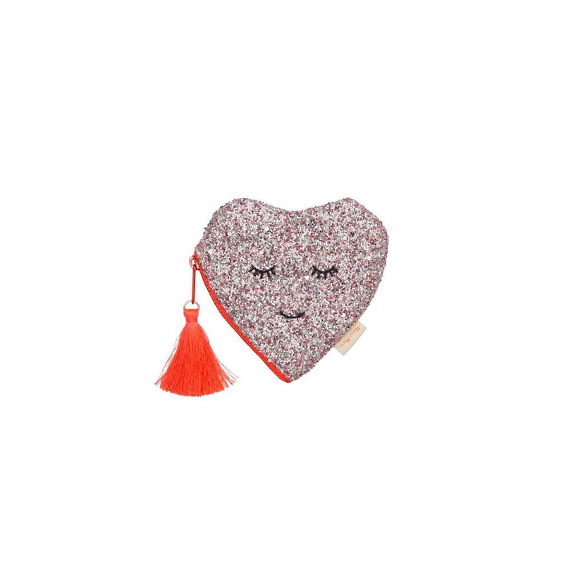 Glitter Heart Coin Purse