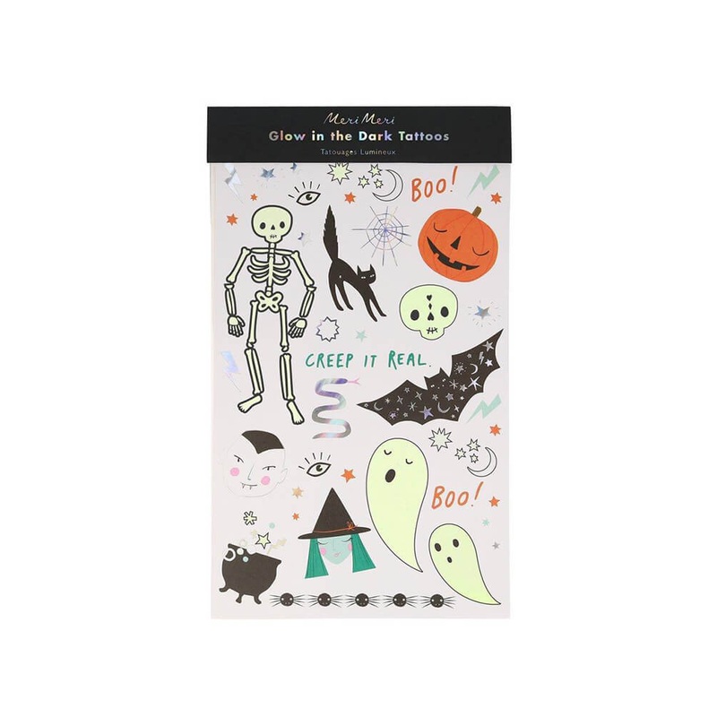 Halloween Glow Tattoo Sheets (Set of 2)