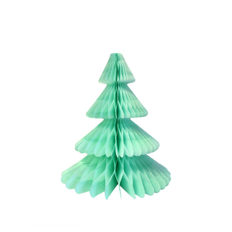 Mint Honeycomb Paper Christmas Tree – Medium