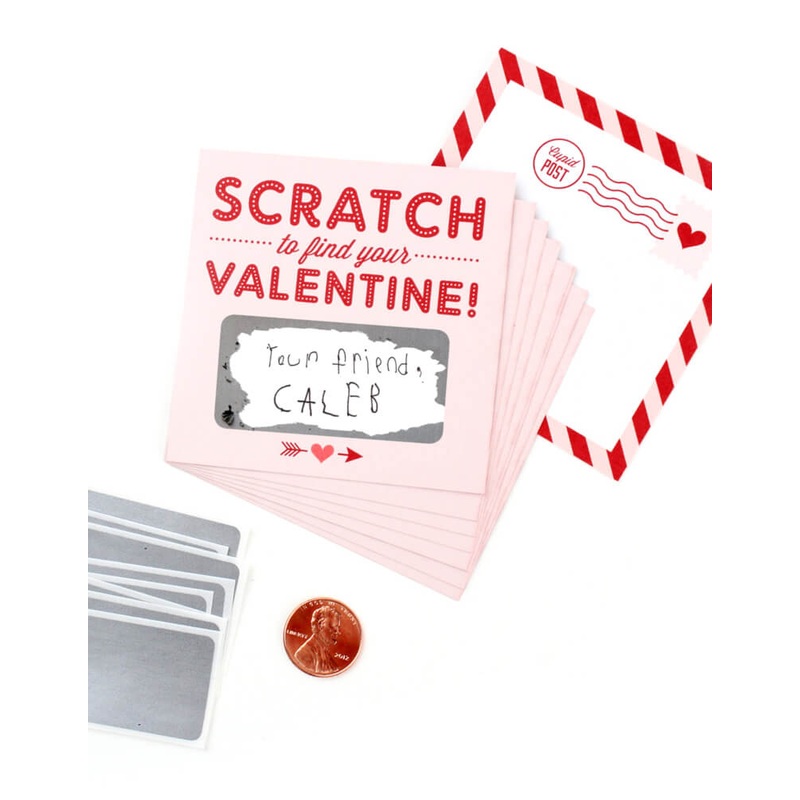 Scratch-off Valentines – Pink (Set of 6)