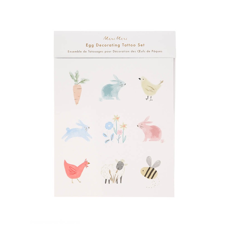 Spring Bunny Egg Decorating Tattoo Kit