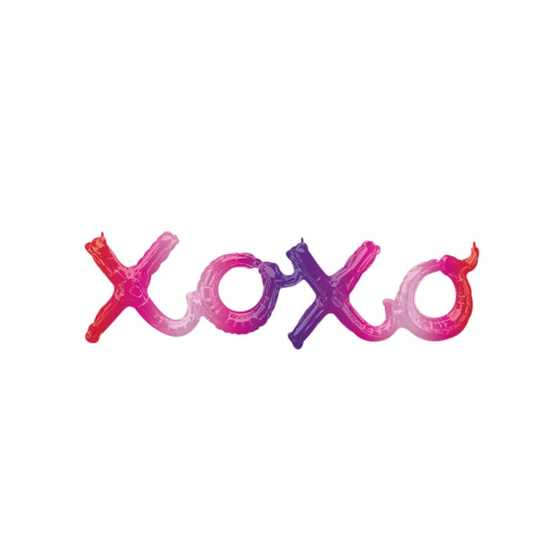 XOXO Ombre Script Foil Balloon