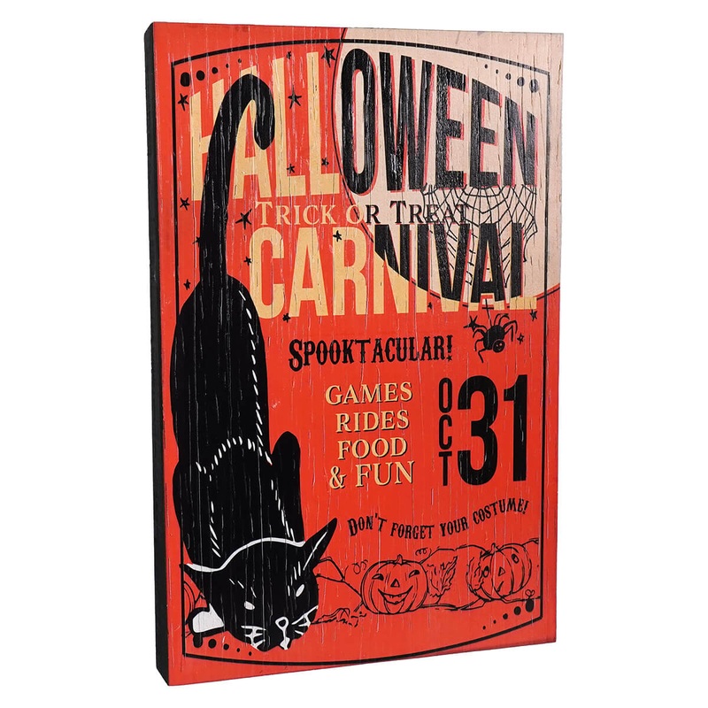 18″ Carnival Cat Textured Wall Art