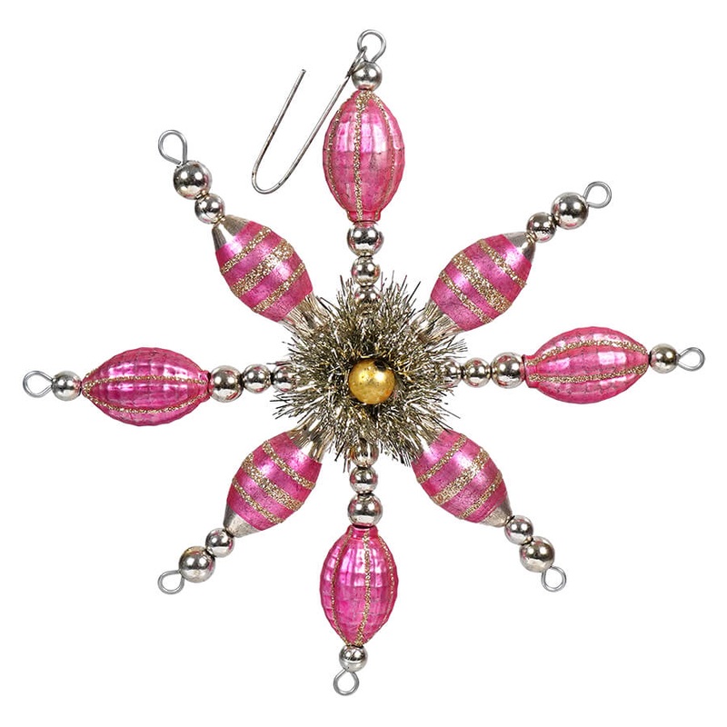 Hot Pink Starburst Ornament