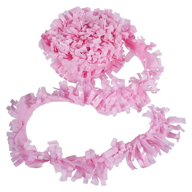 25ft Pink Tissue Festooning Garland