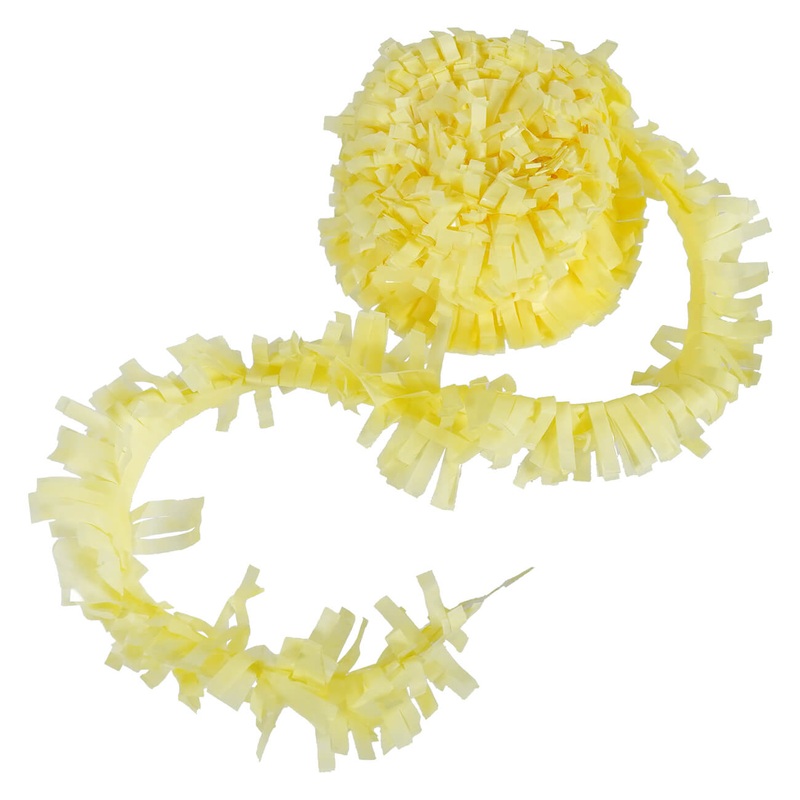 25ft Yellow Tissue Festooning Garland