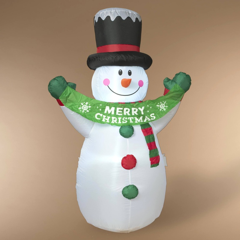 6ft Electric Inflatable “Merry Christmas” Snowman