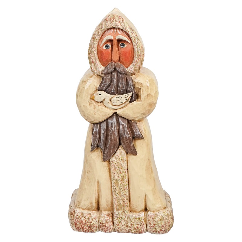 Antique White Santa With Dove
