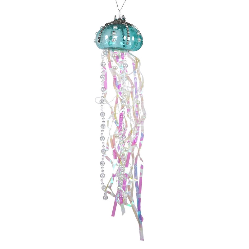 Aqua Jellyfish Ornament