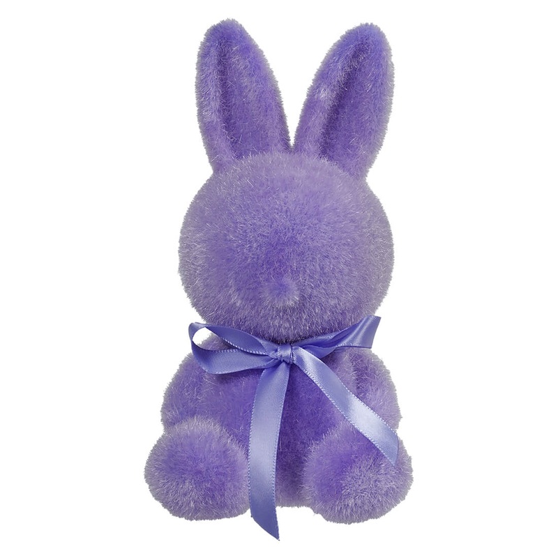 7″ Flocked Sitting Purple Bunny