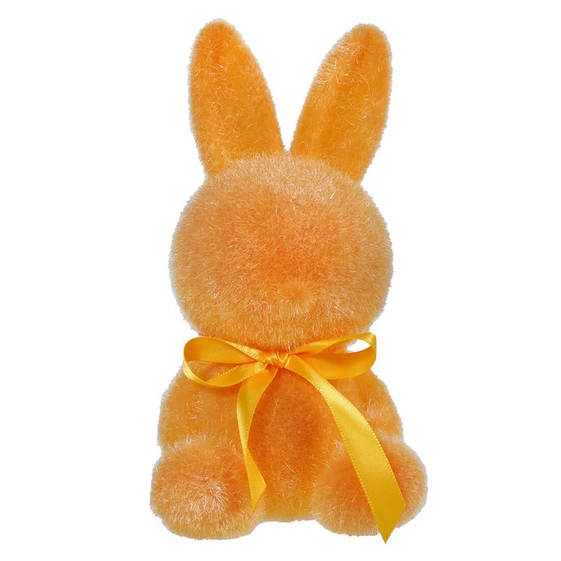 7″ Flocked Sitting Yellow Bunny