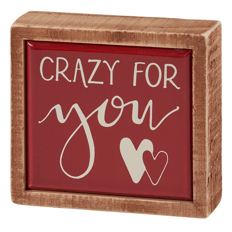 “Crazy For You” Mini Box Sign