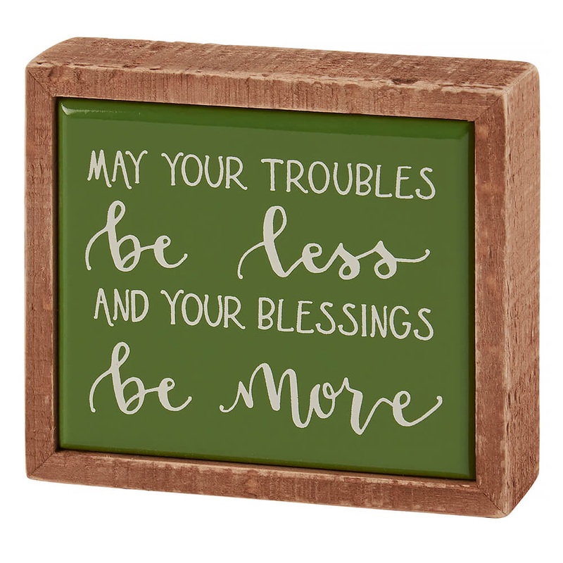 May Your Blessings Be More Mini Box Sign