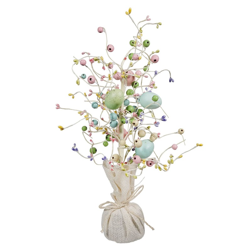 20″ Wood Bead Easter Egg Tree