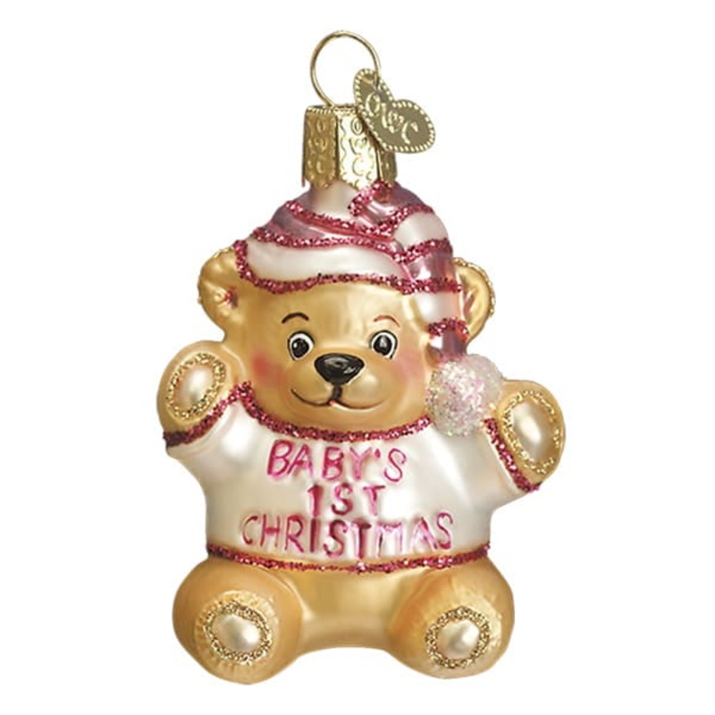 Baby Girl’s First Teddy Bear Ornament