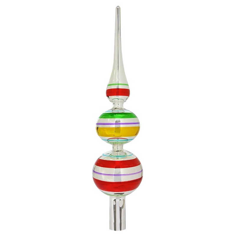1950’s Retro Striped Tree Topper