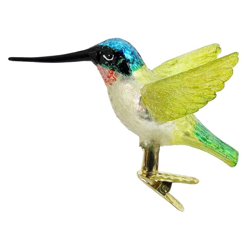 Yellow Winged Hummingbird – Clip On Ornament