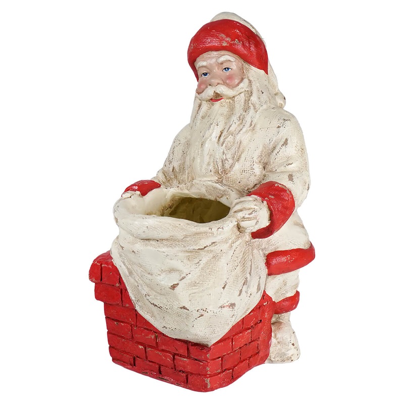 9.25″ Santa On Chimney With Bag