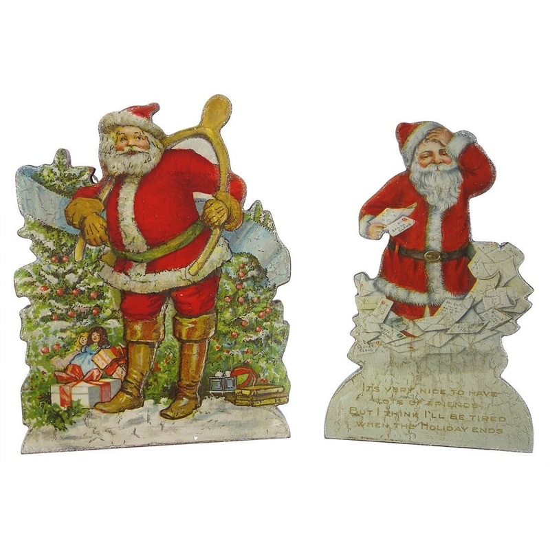 Wishbone Santa & Santa With Letters Die-Cut Boards Set/2